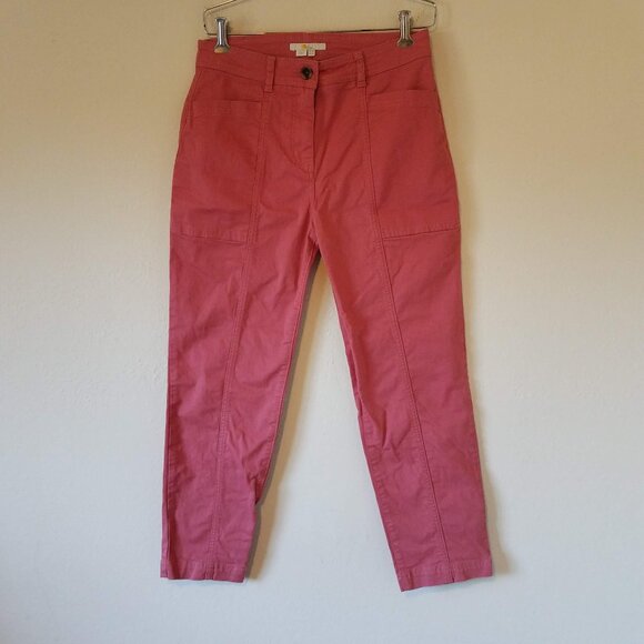 Boden Pants Women's 8P Petite Abingdon Trousers Dusty Red T0727 Cotton Elastane - Picture 1 of 11
